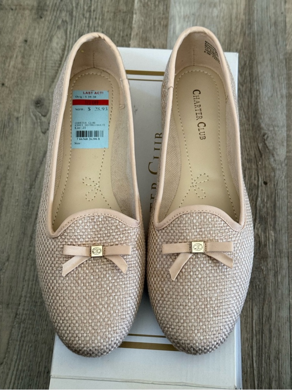 Charter club women’s flats sz8.5